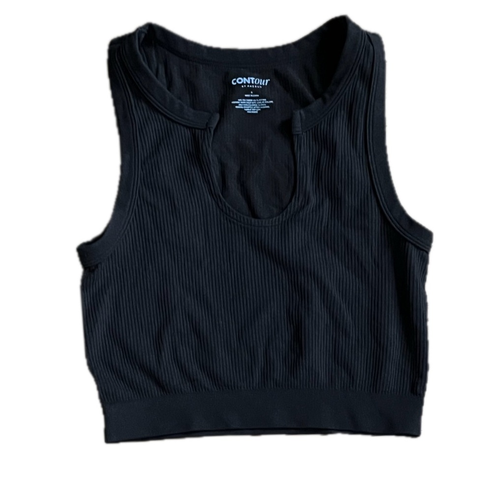 PacSun Contour Ribbed Crop Top Chocolate Brown Size Small